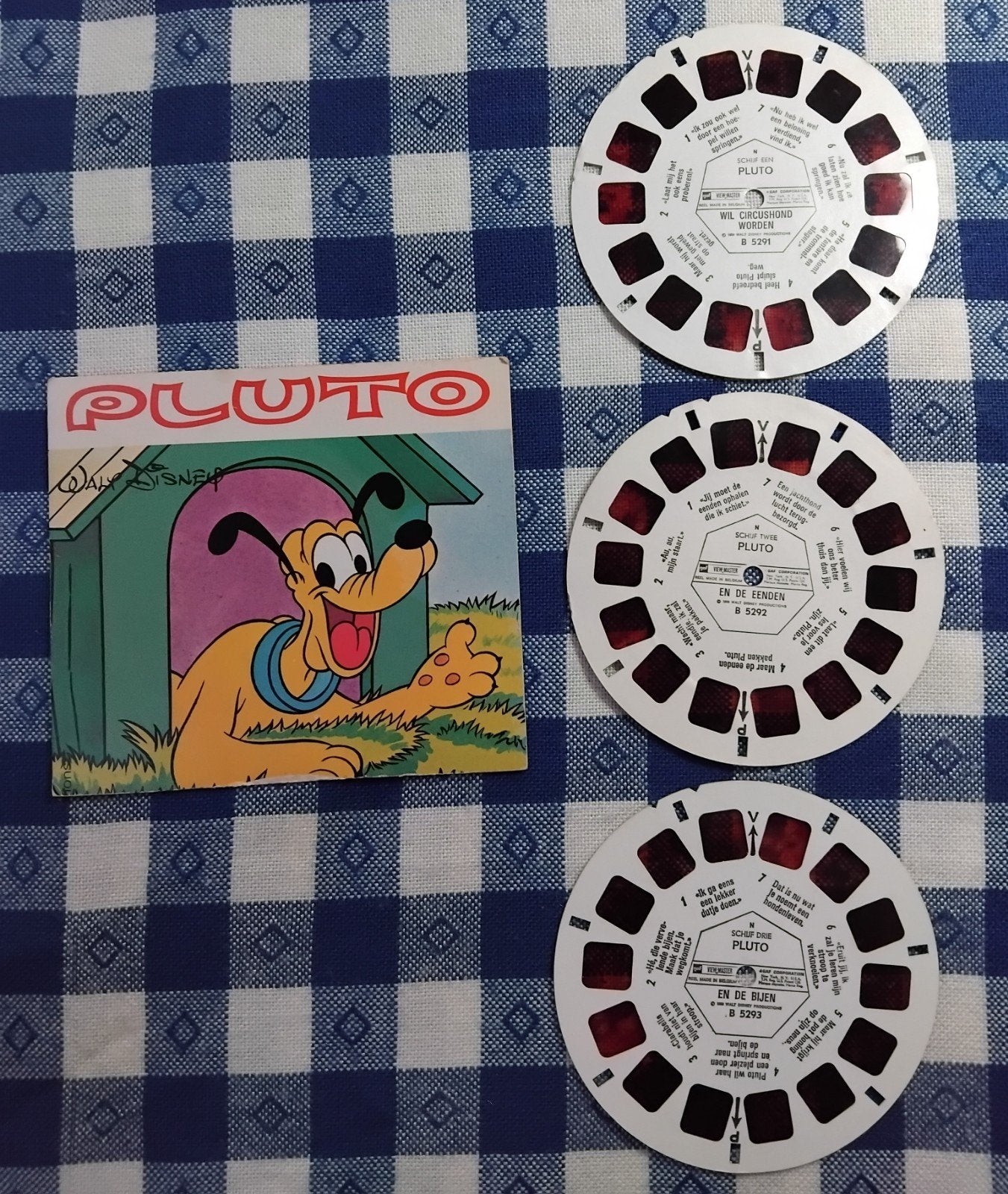 Vintage View-Master Pluto schijfjes - 1977 -, Ophalen of Verzenden, Gebruikt