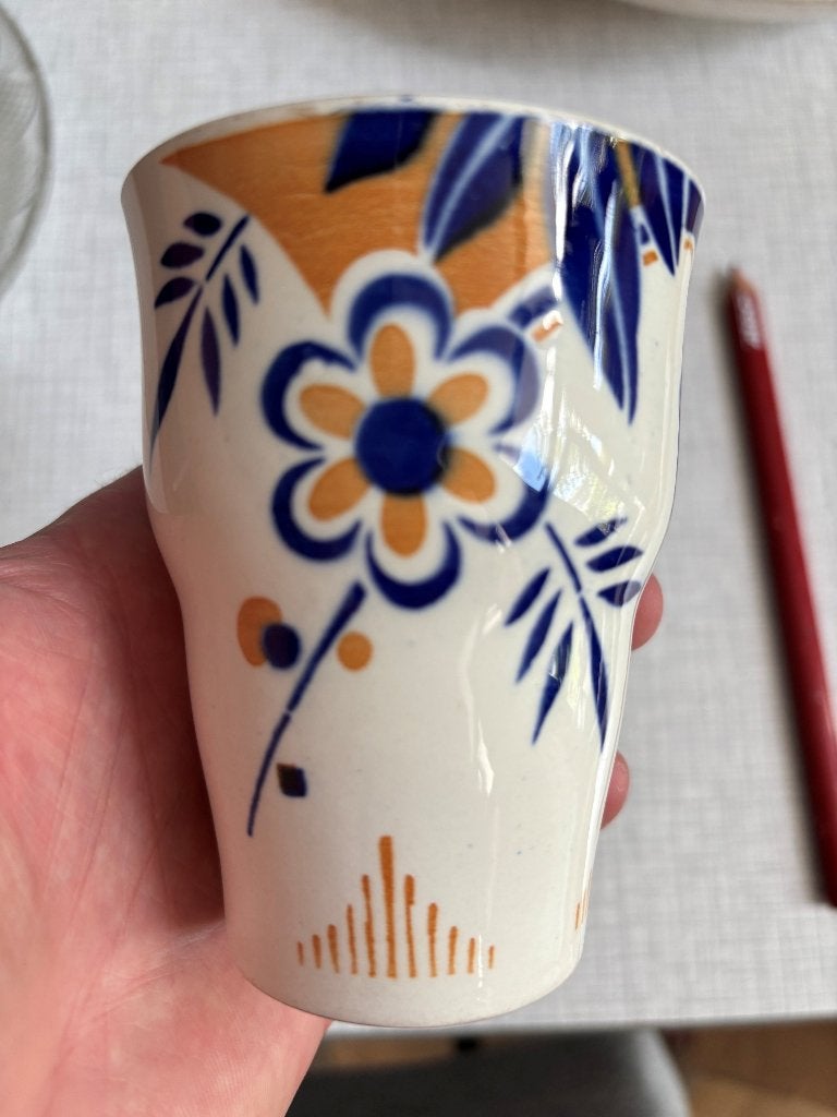 Art Deco Beker Petrus Regout Maastricht, Ophalen of Verzenden
