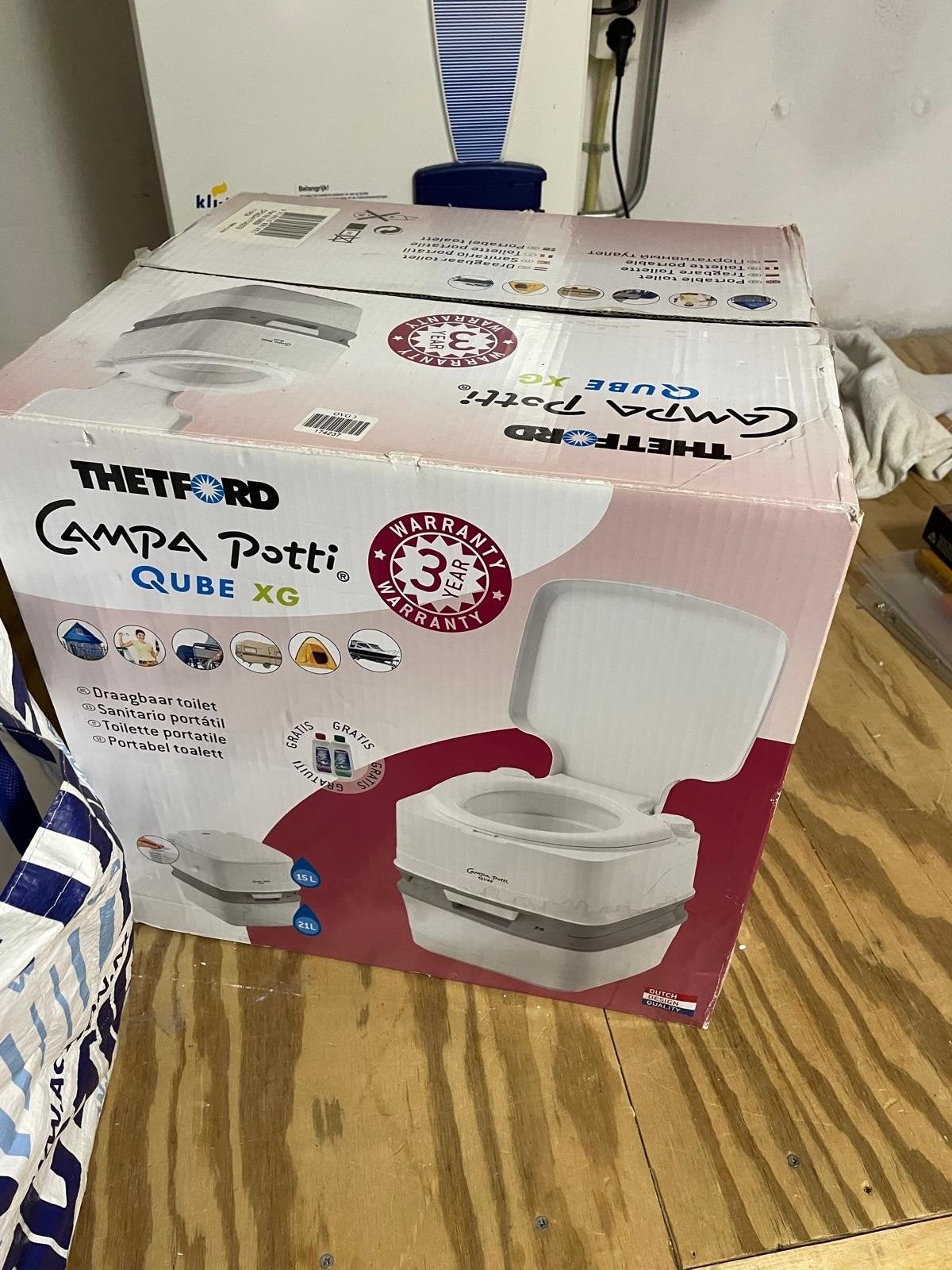 draagbaar toilet, Ophalen, Gebruikt
