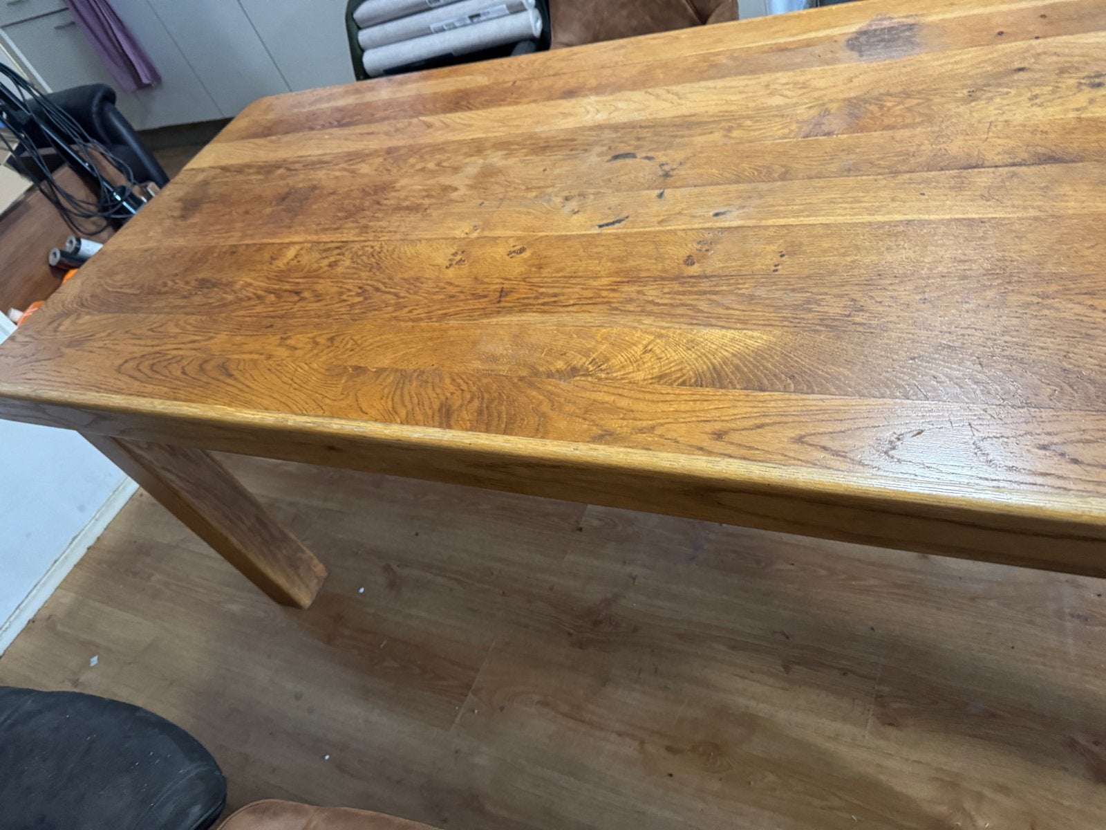 Gratis afhaal: Houten eettafel voor 6 personen, Ophalen, Gebruikt, Vijf personen of meer, Rechthoekig