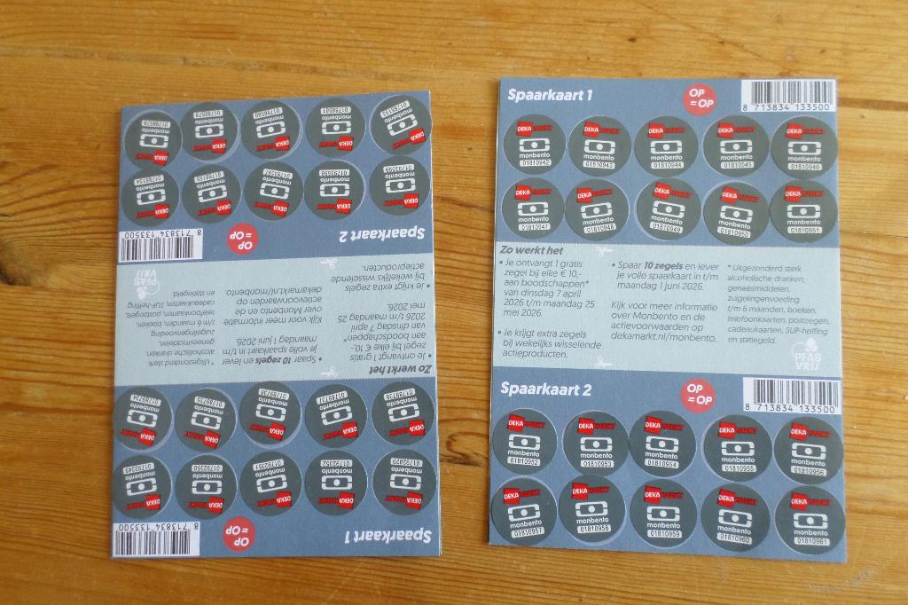 4 volle spaarkaarten Deka ( handige items voor onderweg), Verzamelen, Supermarktacties, Dekamarkt, Ophalen of Verzenden