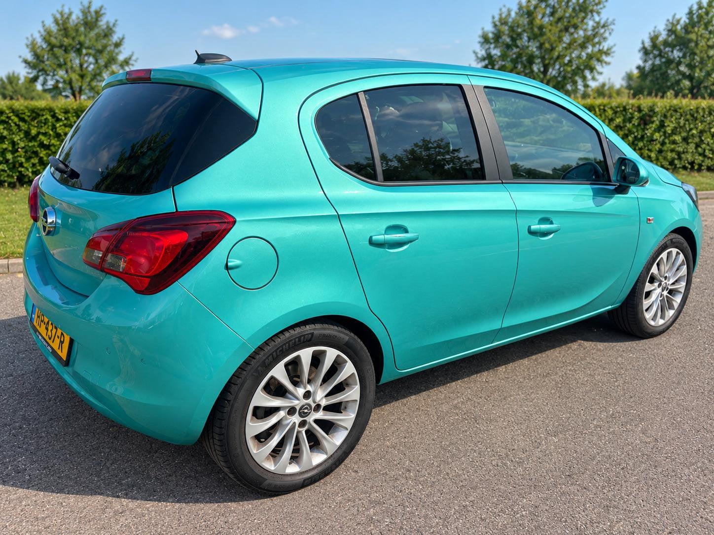 Opel Corsa 1.3CDTI 70KW/95PK 5D Aut5 2015 Groen, Auto's, Stof, Zwart, Origineel Nederlands, Bedrijf