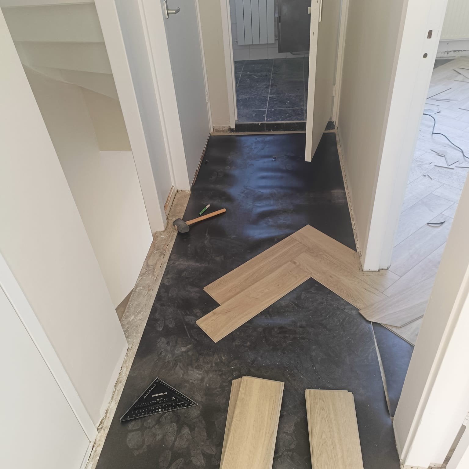 Laminaat leggen Klik PVC visgraat vloer, Ophalen of Verzenden, Nieuw, Laminaat
