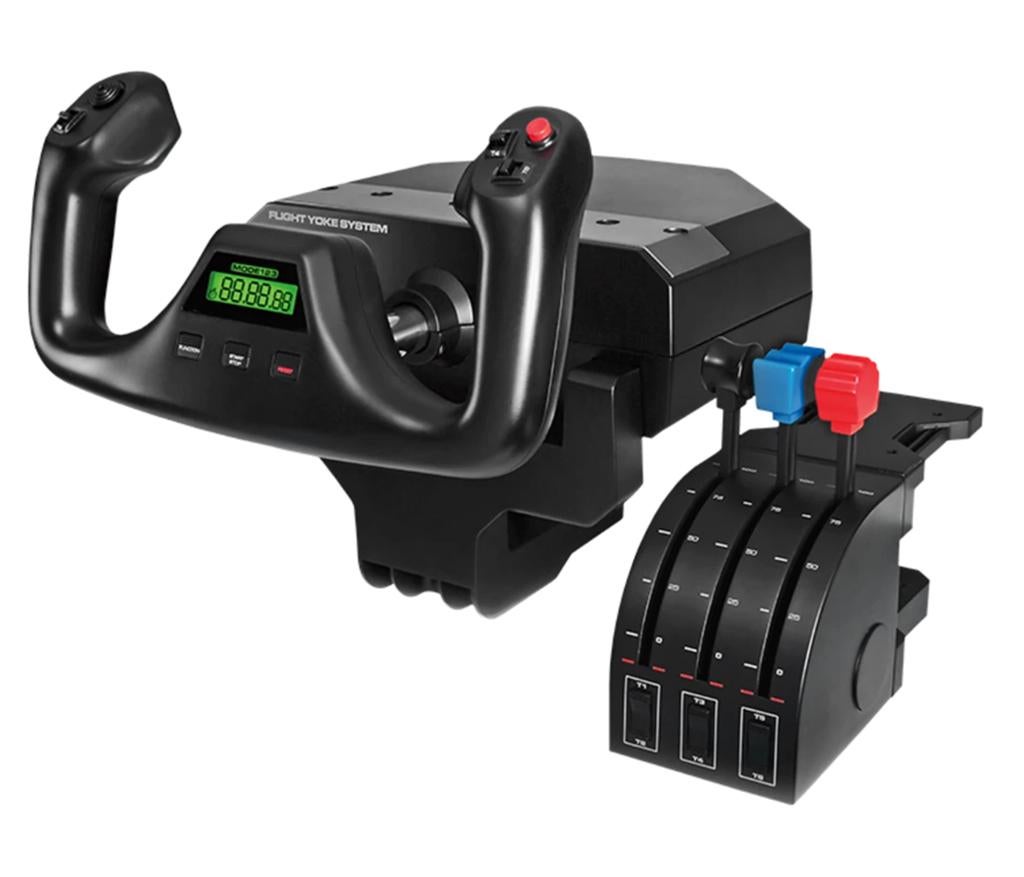 Logitech flight yoke met throttle, Computers en Software, Joysticks, Ophalen, Gebruikt