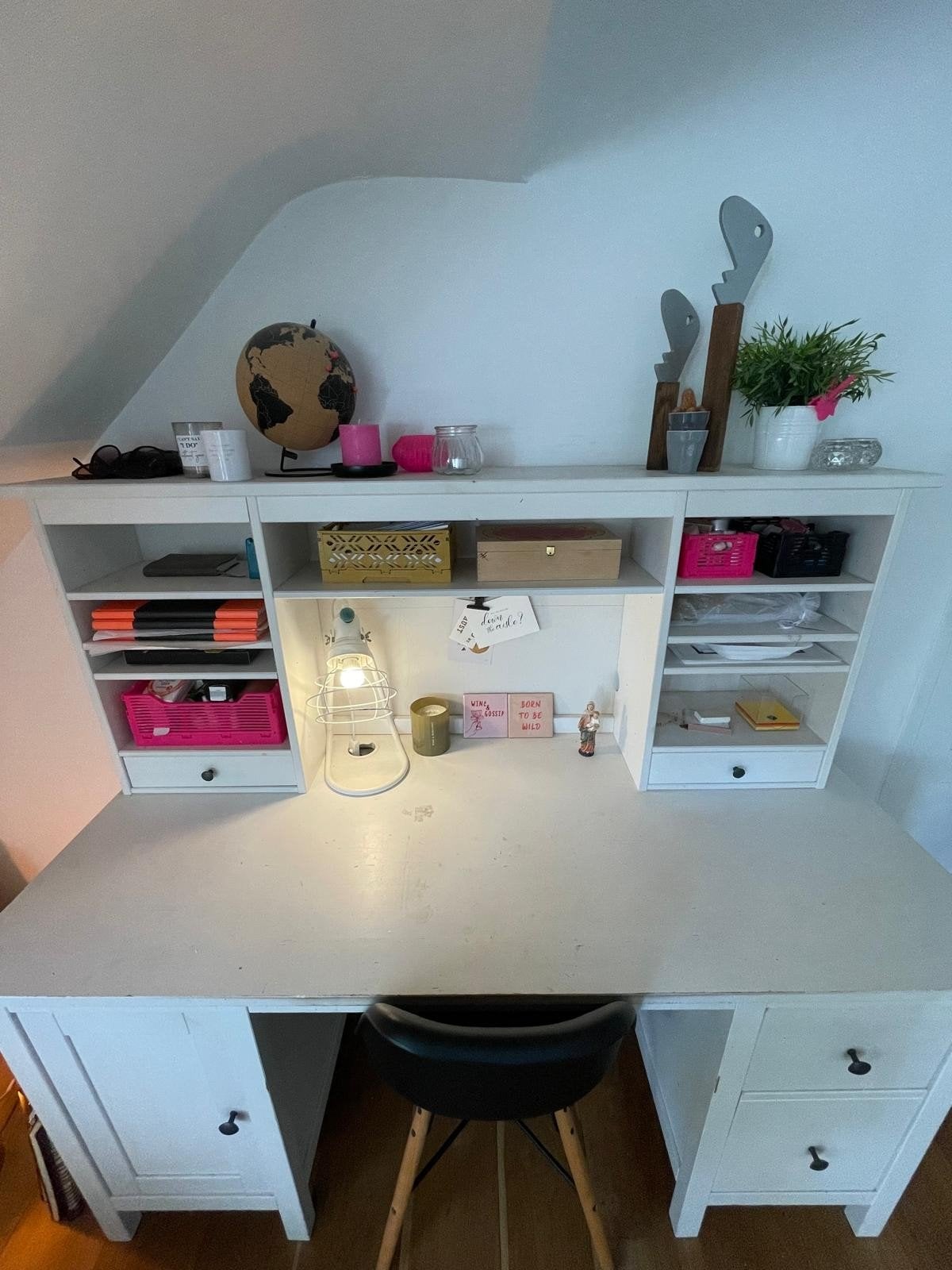 IKEA Hemnes bureau opzetstuk - Wit, Huis en Inrichting, Ophalen, Gebruikt, Hout, IKEA
