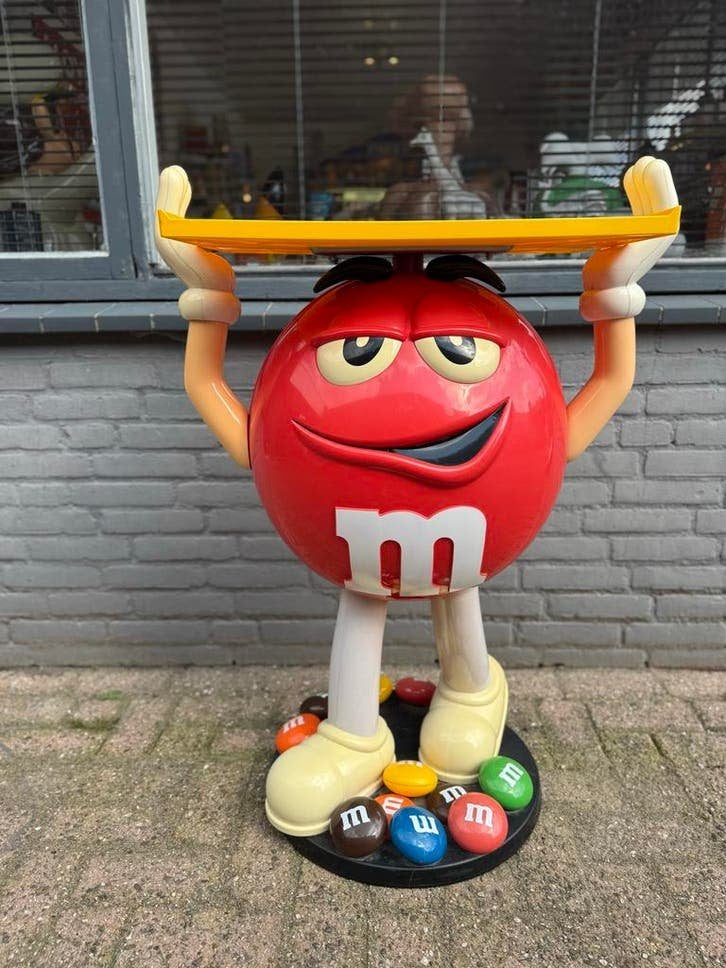 M&M's Red Display Figuur met Dienblad - Uniek Item!, Ophalen, Gebruikt, ., .