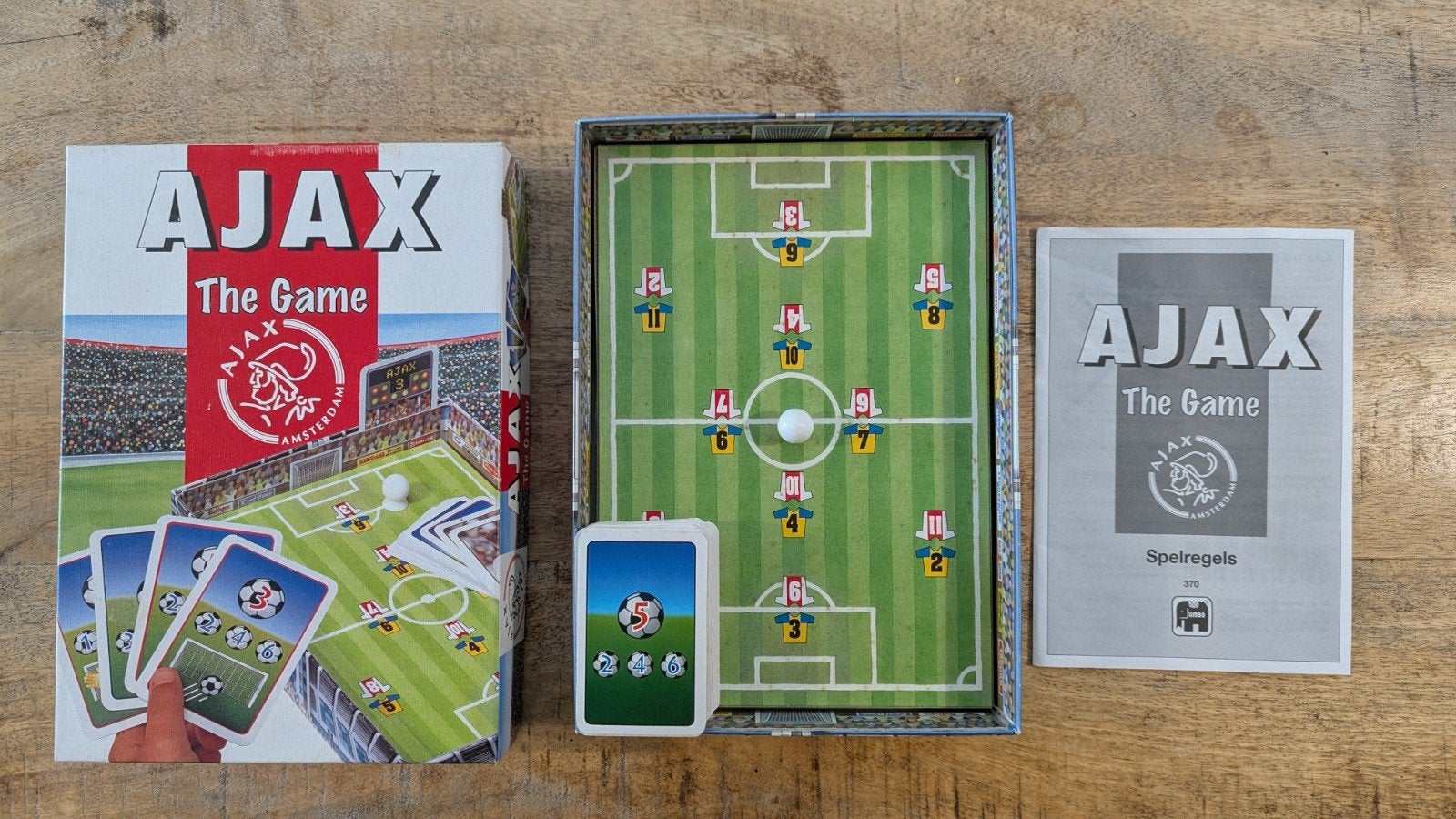 Ajax The Game - Voetbalbordspel uit 1994, Hobby en Vrije tijd, Een of twee spelers, Ophalen of Verzenden, Gebruikt, Hegro