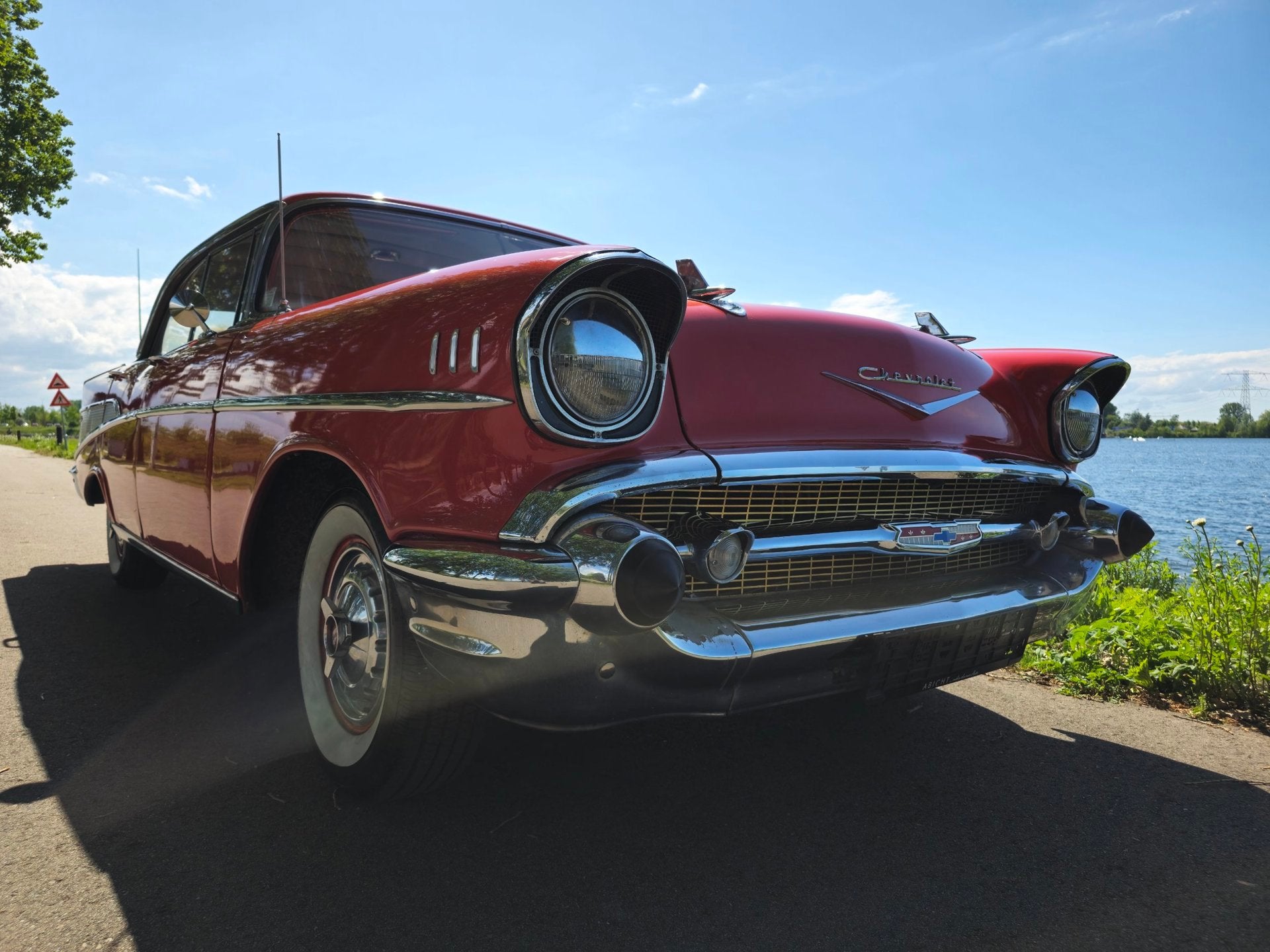 Chevrolet USA Bel Air 4 deurs hardtop continental pakket, Auto's, Gebruikt, Leder en Stof, 4638 cc, 6 stoelen