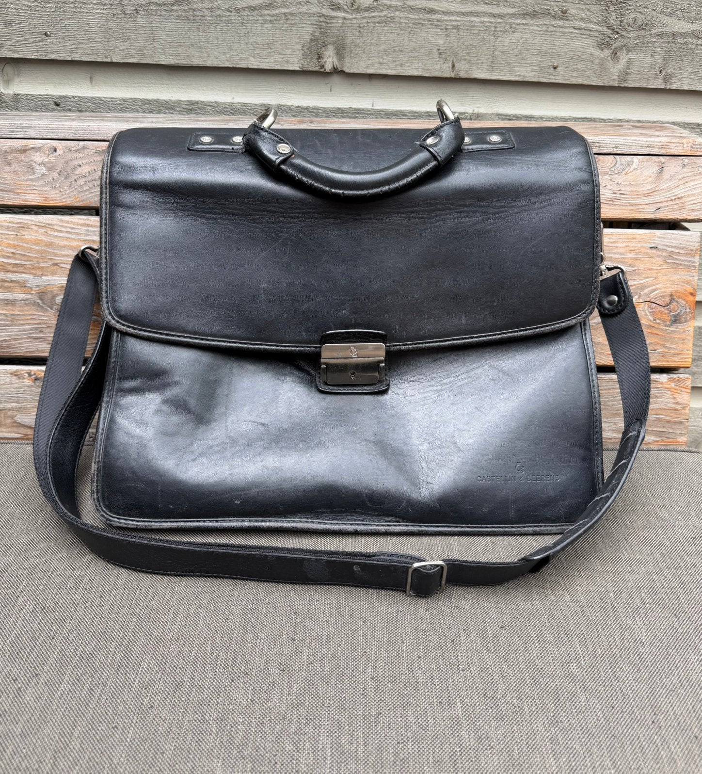 Leren tas, Gebruikt, Castelijn & Beerens, 15 inch, Aktetas
