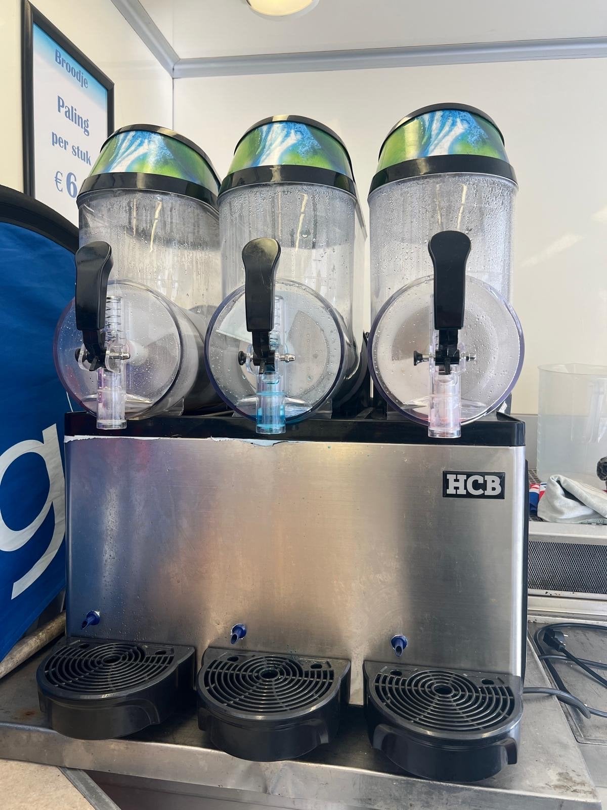 Slushmachine HCB 3 x 12 liter met toebehoren, Ophalen of Verzenden, Gebruikt