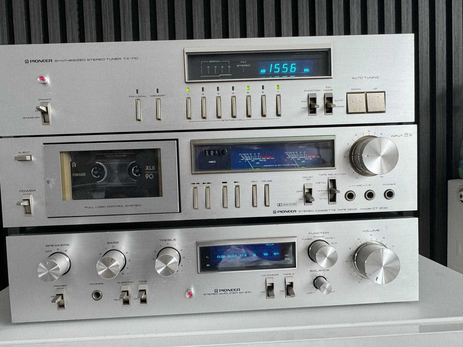 Pioneer Stereo Set: Tuner, Cassettedeck, Versterker, Audio, Tv en Foto, Stereo-sets, Gebruikt, Cassettedeck, Pioneer, Losse componenten