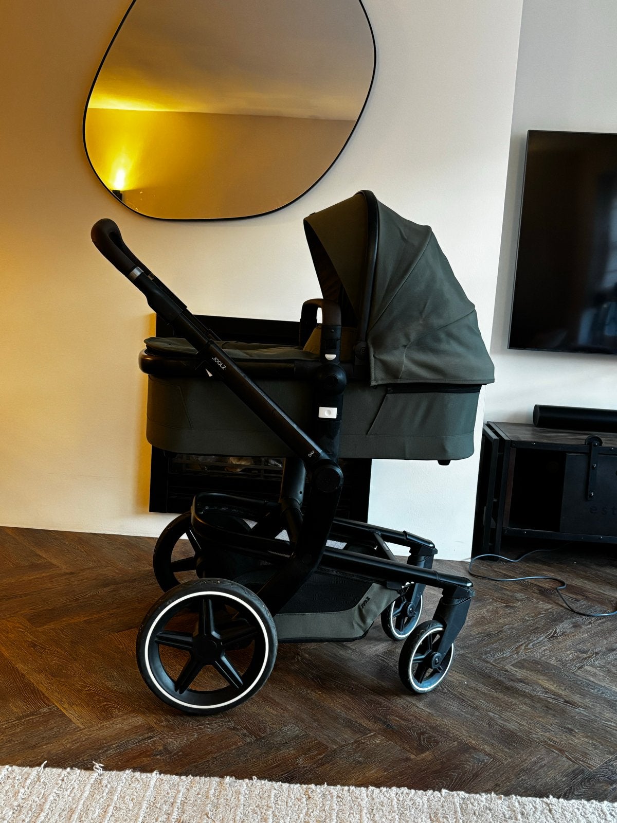 Joolz Day+ kinderwagen in Forest Green, Ophalen of Verzenden, Gebruikt, Kinderwagen, Verstelbare duwstang