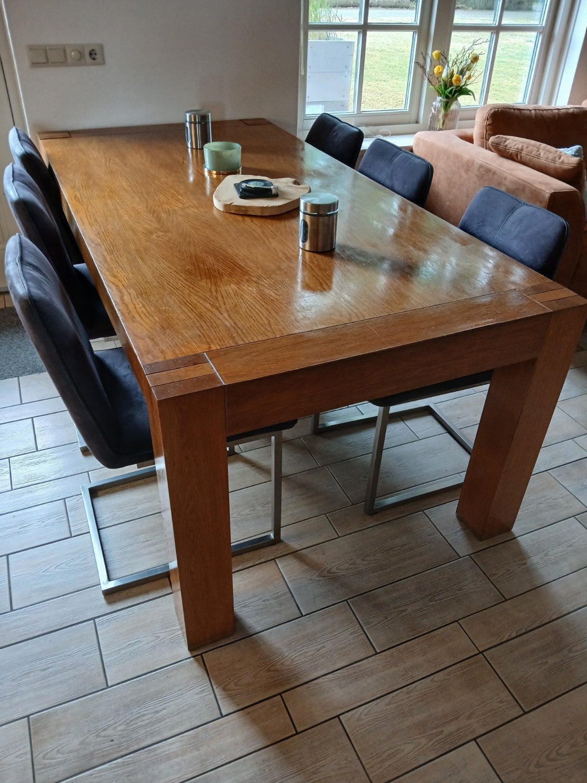 Keukentafel met 6 stoelen, Ophalen, 4 tot 6 stoelen