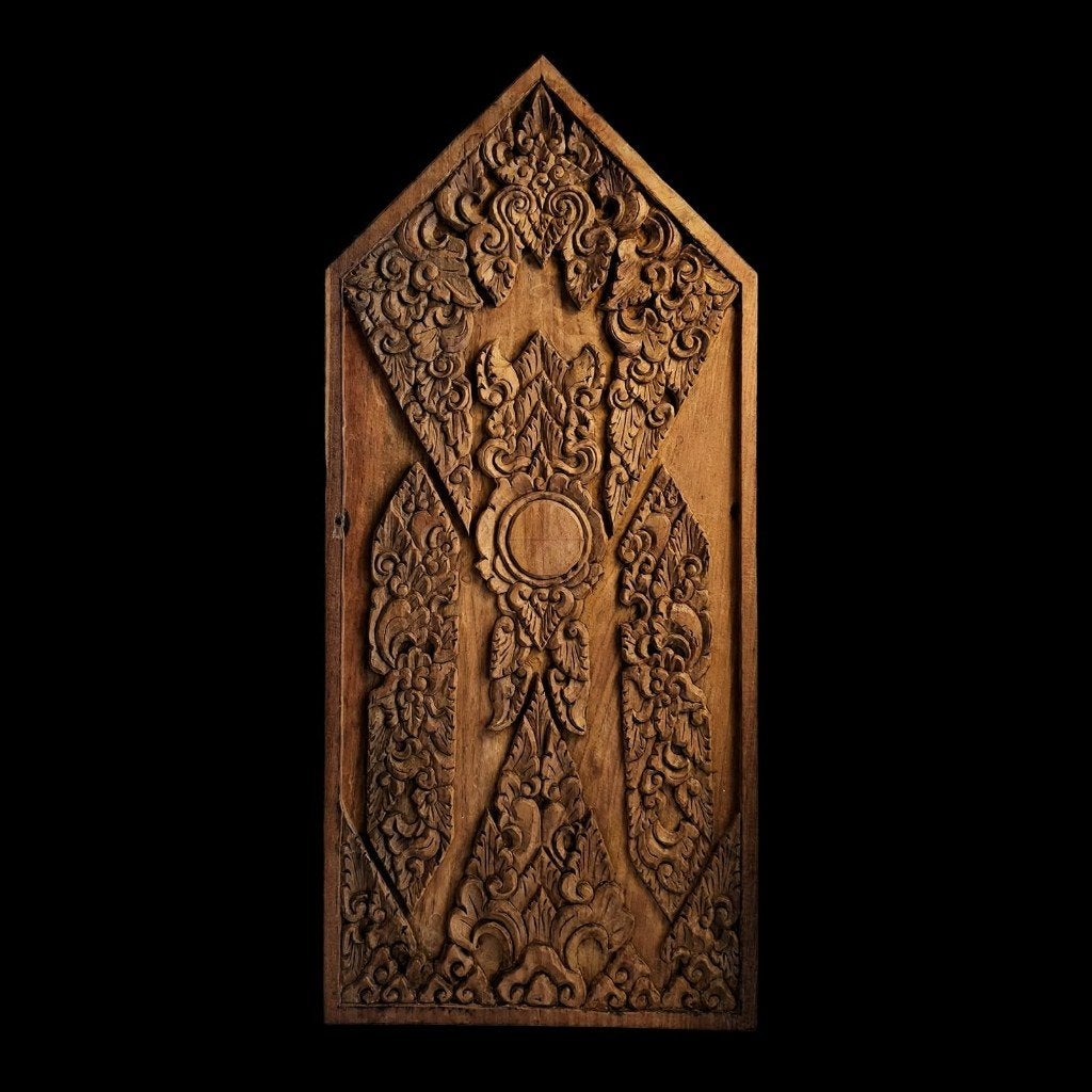Blawong voor keris, kris - Ploncon - krishouder kerishouder, Hout, 68 cm, Bruin, Houtsnijwerk