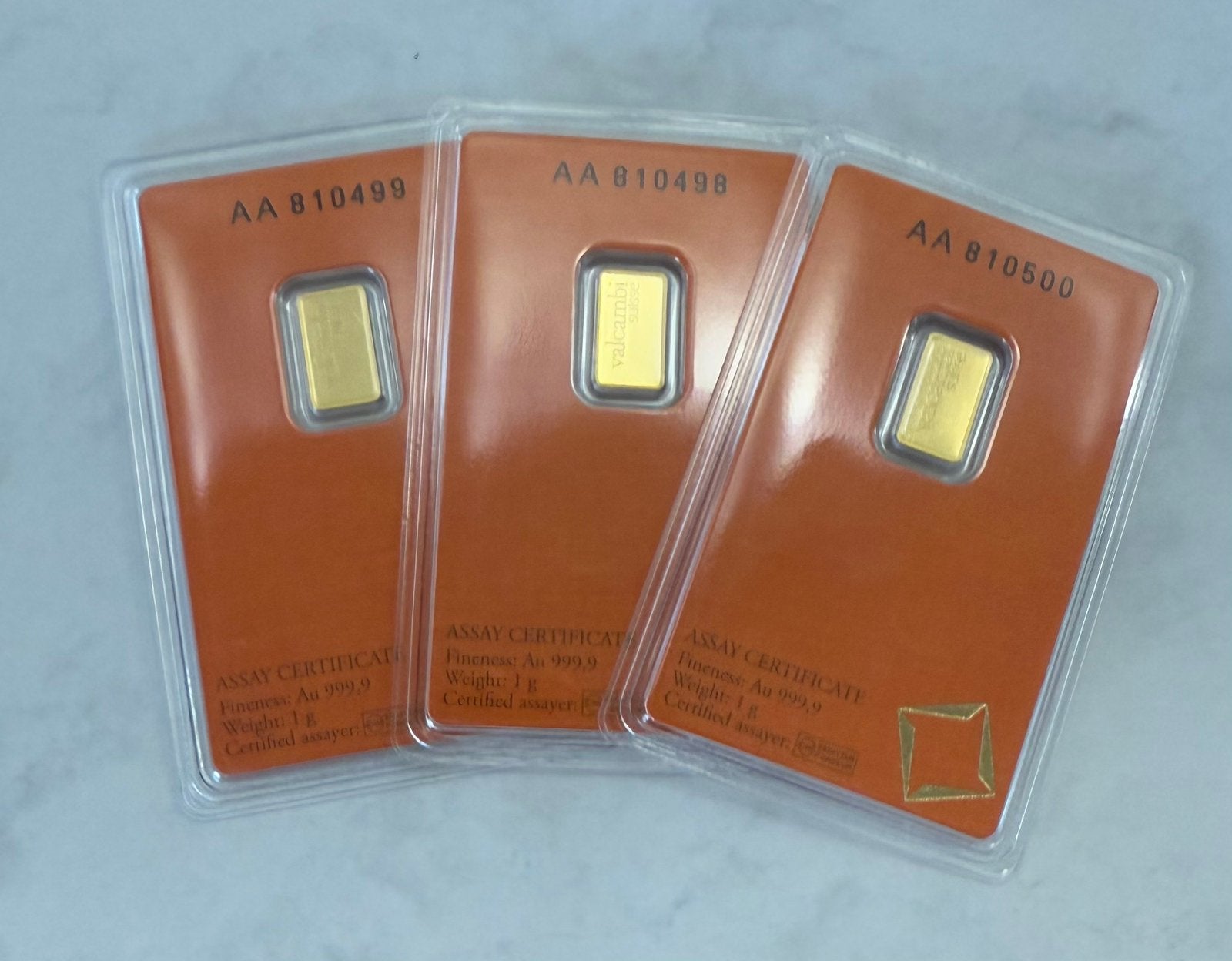 1 gram Valcambi / 999,9 goud / LBMA / In Blister, Ophalen of Verzenden, Goud