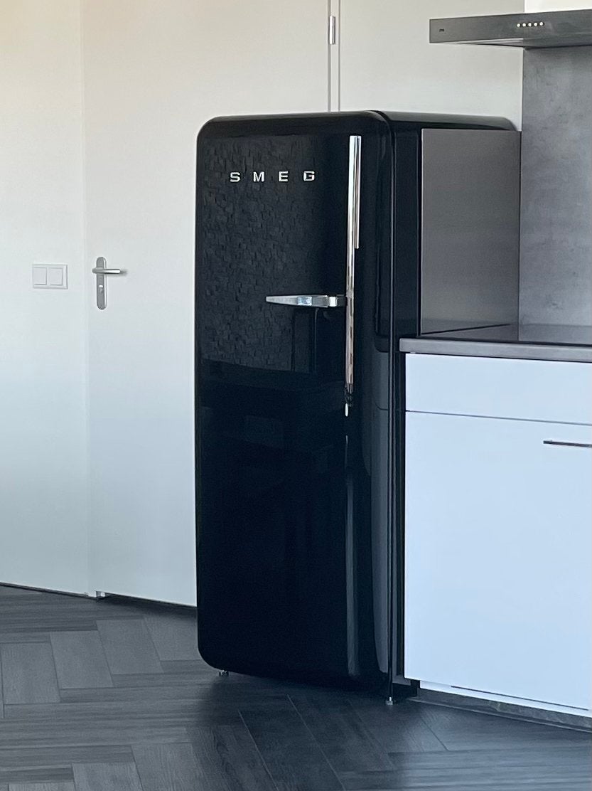 Smeg FAB28LBL5 Zwart - Retro Koelkast met Vriesvak, Witgoed en Apparatuur, Koelkasten en IJskasten, Ophalen, 150 tot 200 liter