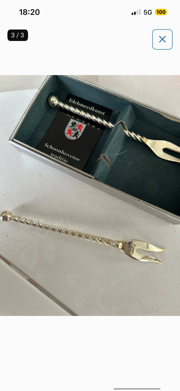 Edelsmeedse vetzelverde vorkjes schoonhovense, Ophalen