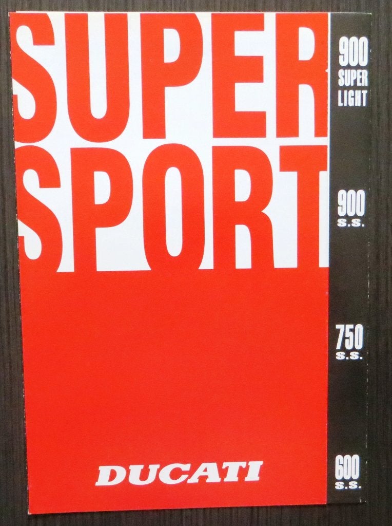 Folder Ducati 900 SL 900 SS 750 SS 600 SS - ca 1994 - 8 blz, Verzenden, Ducati