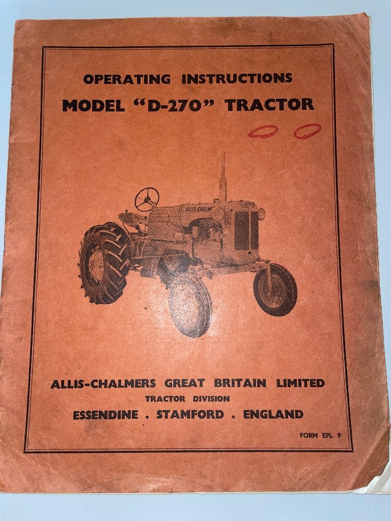 Allis Chalmers D-270 trekker tractor folder brochure operati, Boeken, Auto's | Folders en Tijdschriften, Ophalen of Verzenden