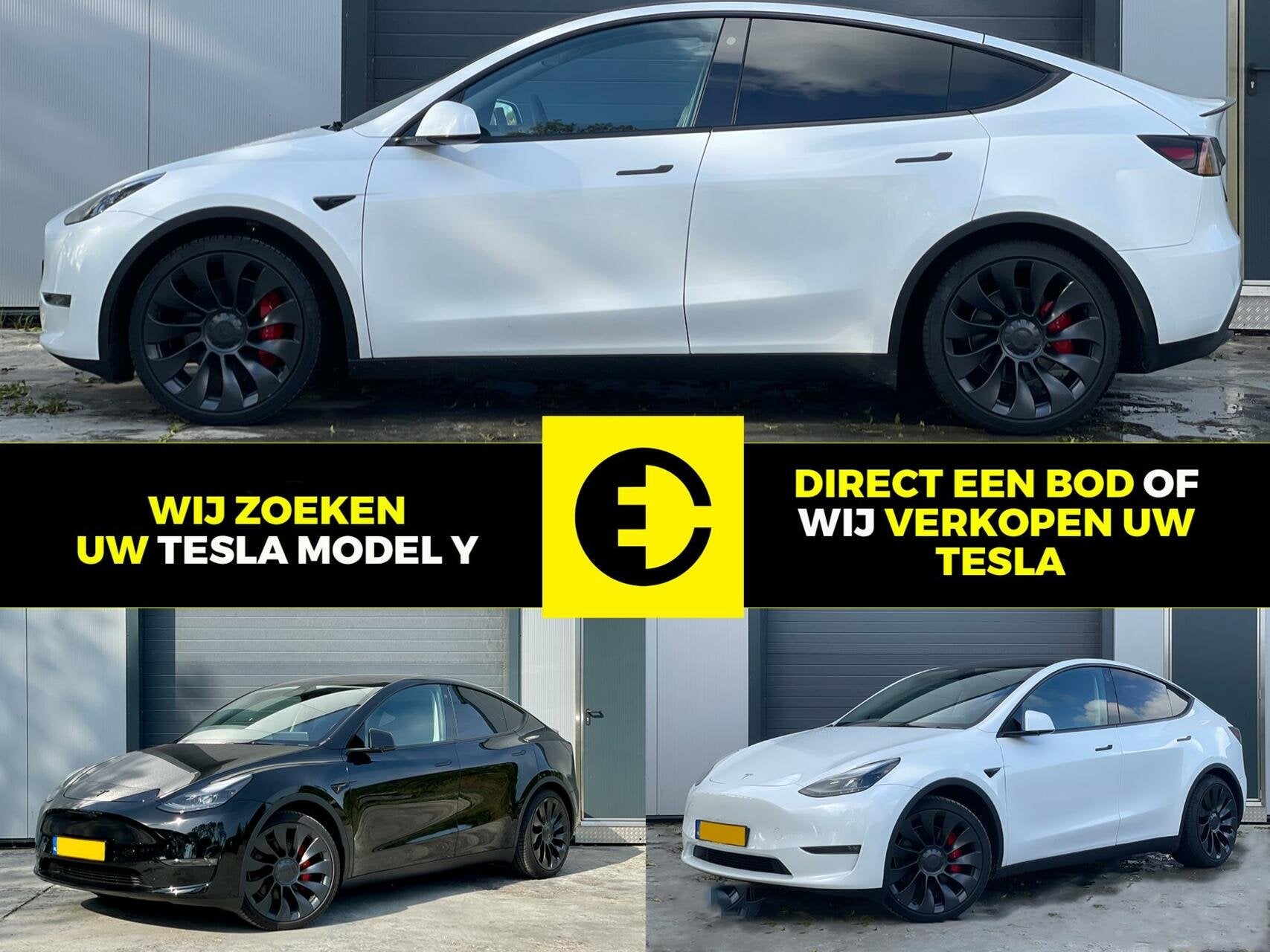 Tesla Model Y | Alle uitvoeringen gezocht | Verkoop uw Tesla, Auto's, Automaat, Gebruikt, 1972 kg, Wit