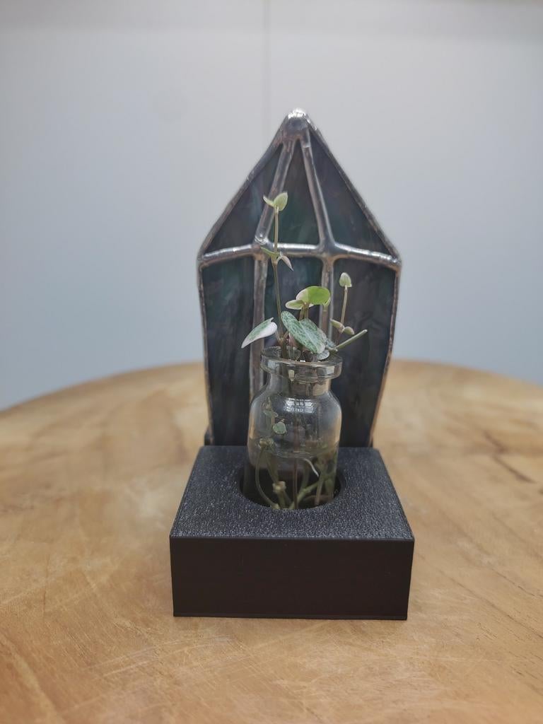 Handgemaakt glas-in-lood stekstation/propagation station, Ophalen of Verzenden, Nieuw