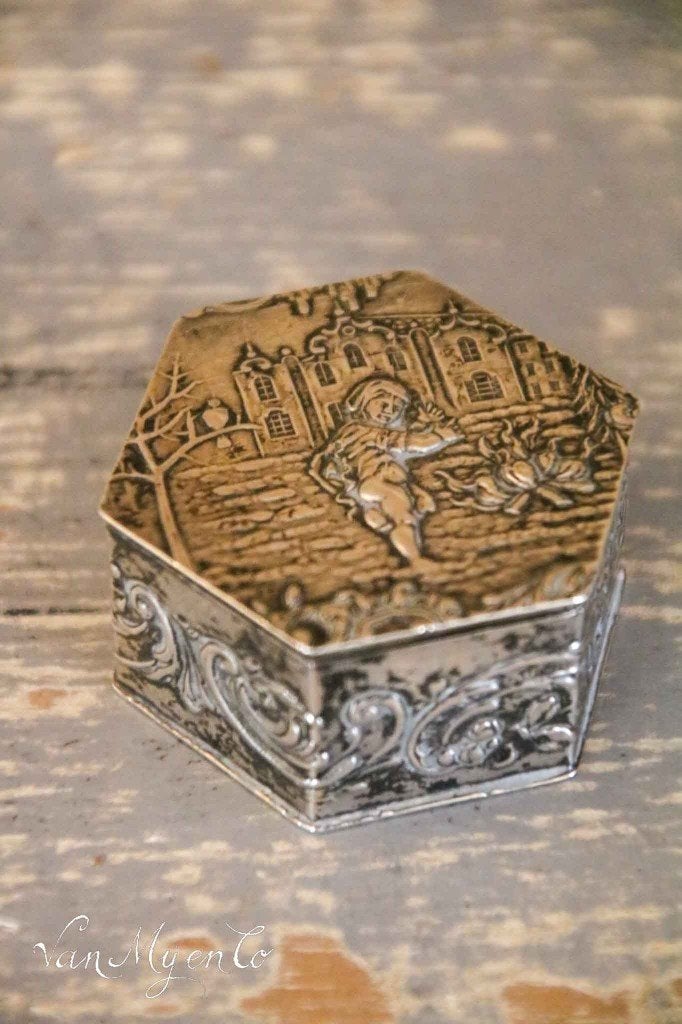 Antiek zilveren doosje, Ophalen of Verzenden