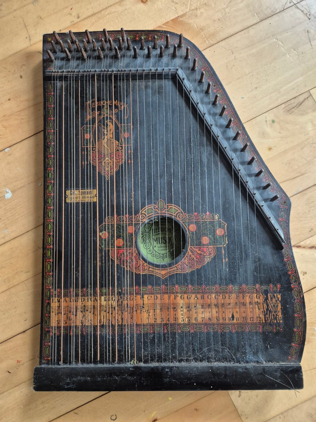 Antieke Citer / Zither - Decoratief Muziekinstrument, Muziek en Instrumenten, Ophalen of Verzenden, Gebruikt, Overige typen
