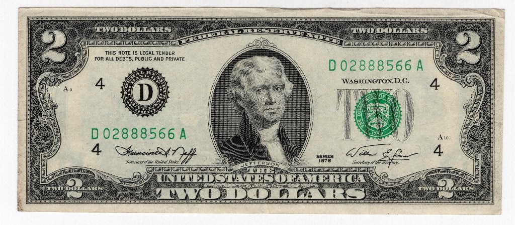 USA 2 Dollar 1976, Verzenden, Noord-Amerika