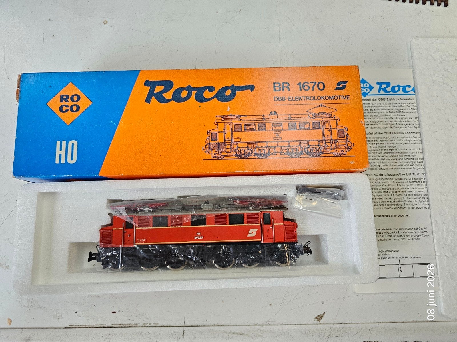 Roco H0 ÖBB Elektrolokomotief BR 1670 ZGAN in doos, Ophalen of Verzenden, Zo goed als nieuw, Roco, Gelijkstroom