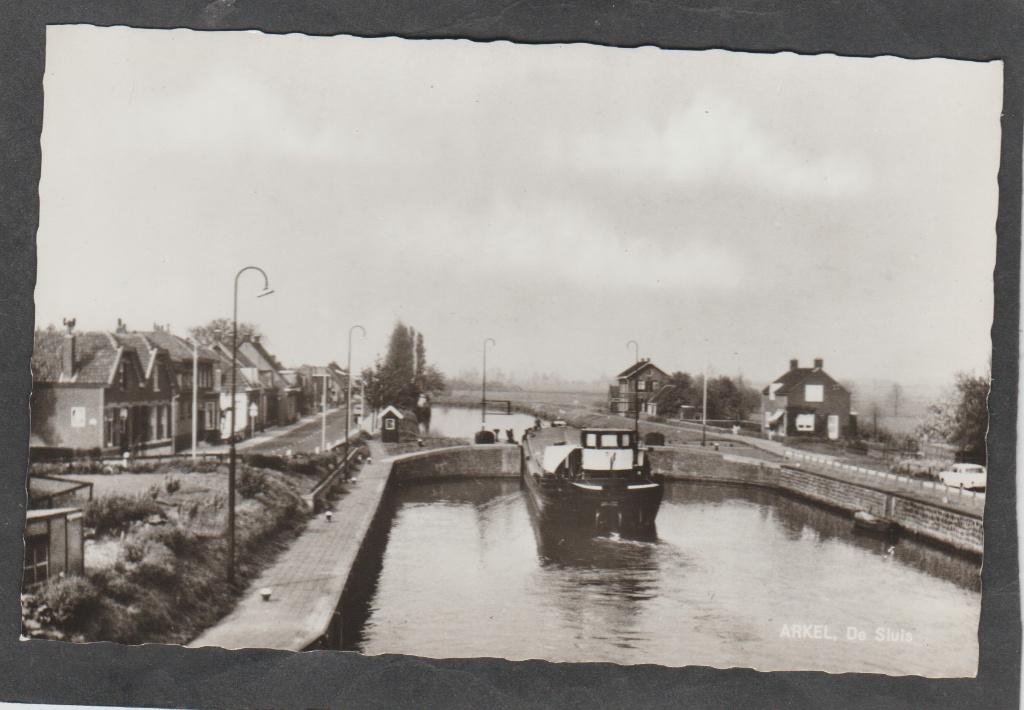 arkel de sluis met schip, Verzenden, 1960 tot 1980, Ongelopen, Zuid-Holland