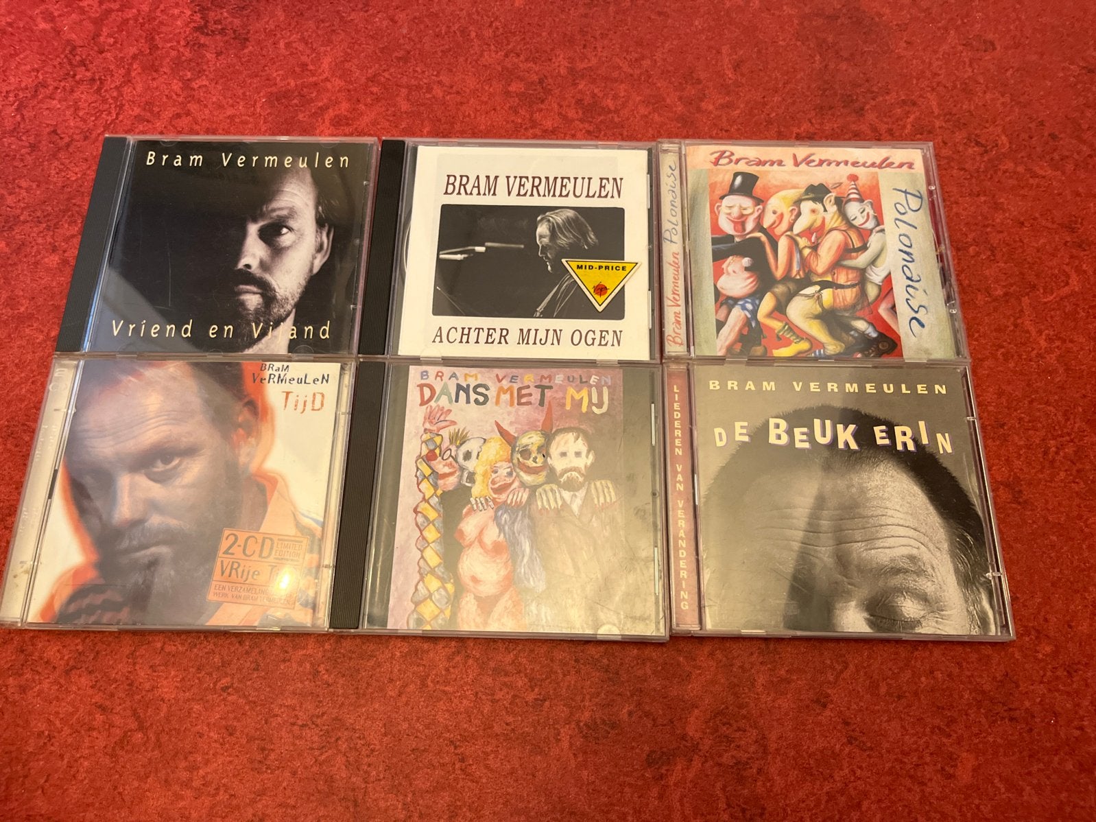 Bram Vermeulen CD collectie (6 albums), Gebruikt, Pop, Ophalen of Verzenden, Inclusief doosje