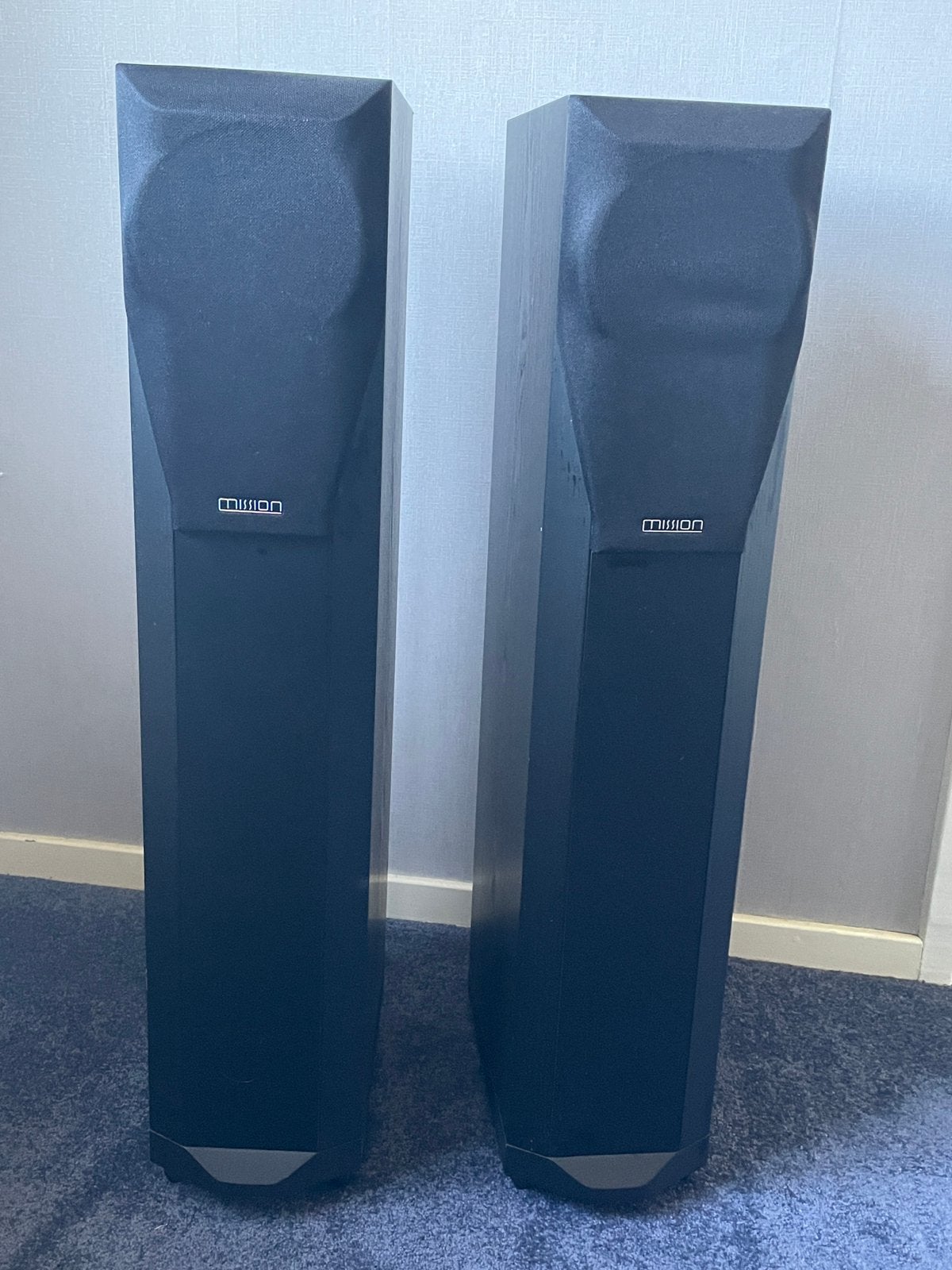 2  zwarte mission 782 speakers, Audio, Tv en Foto, Luidsprekers, Ophalen, Vloerstaande luidspreker, Gebruikt, 60 tot 120 watt