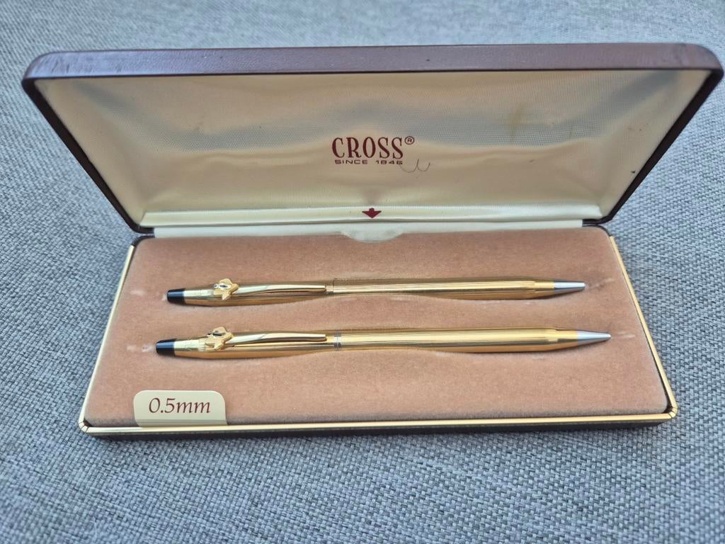 Cross 10kt Gold Filled Pennenset Texas Instruments, Verzamelen, Pennenverzamelingen, Nieuw, Balpen, Cross, Ophalen of Verzenden