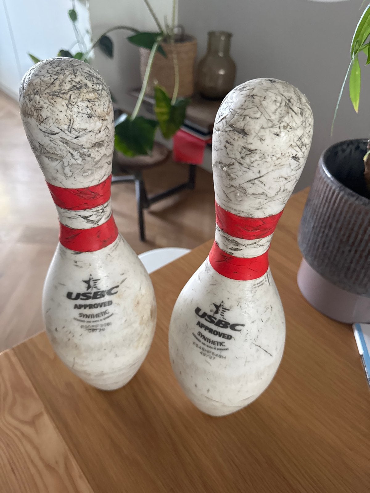 Vintage bowling kegels - 2 stuks, Ophalen of Verzenden, Gebruikt
