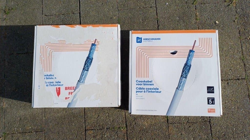1 x Hirschmann coax kabel Koka9 nieuw in doos 25 meter nieuw, Ophalen of Verzenden, Nieuw, 10 meter of meer, Coaxiale kabel