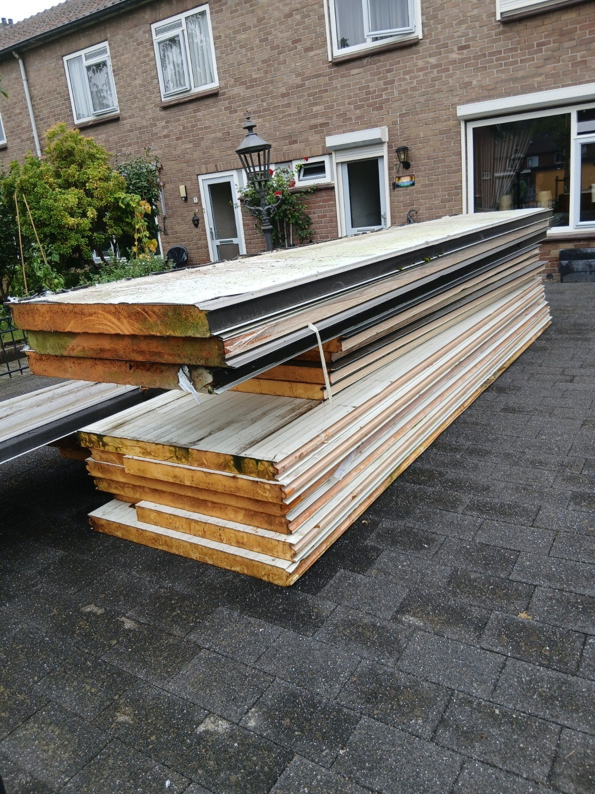 Dakplaten met isolatie - diverse afmetingen, Gebruikt, 15 m² of meer, Metaal, Grijs