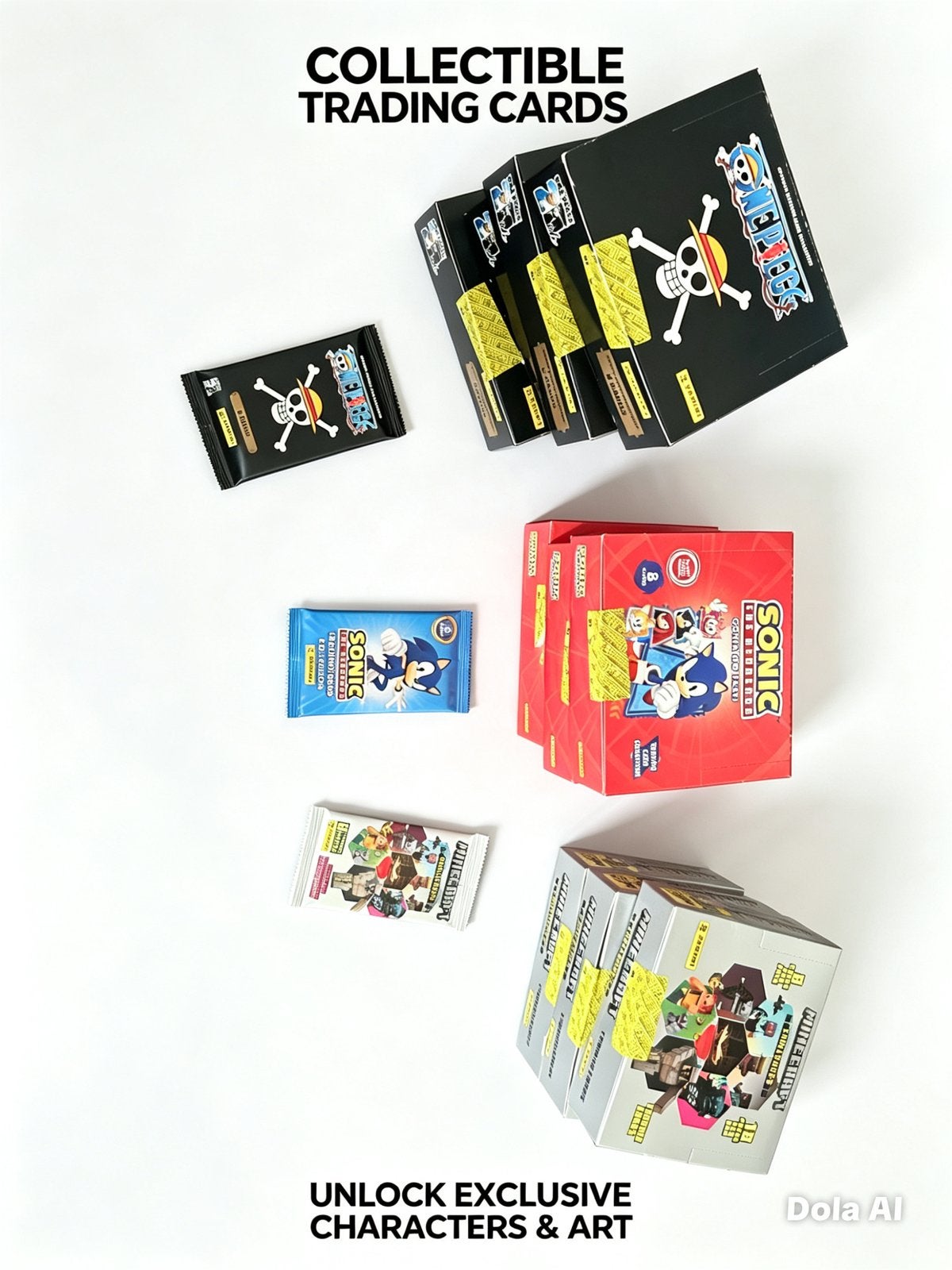 Panini Trading Cards: One Piece, Sonic, Minecraft - NIEUW!, Ophalen of Verzenden, Nieuw, Booster