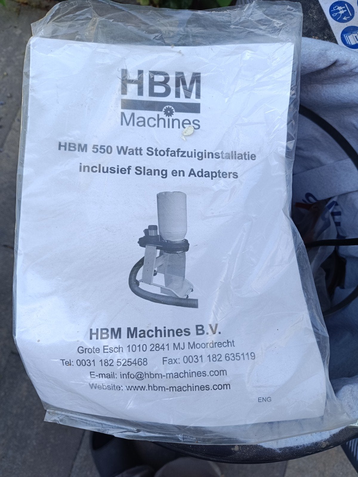 HBM 550 Watt Stofafzuiginstallatie met slang en adapters, Ophalen, Gebruikt, Overige typen