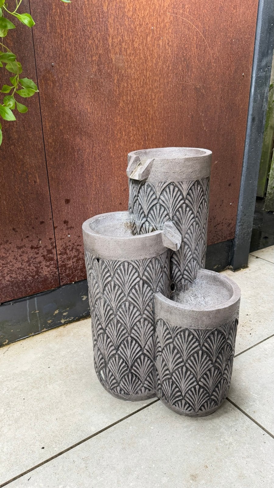 Waterornament met verlichting (exclusief pomp), Tuin en Terras, Waterpartijen en Fonteinen, Ophalen, Zo goed als nieuw, Overige materialen