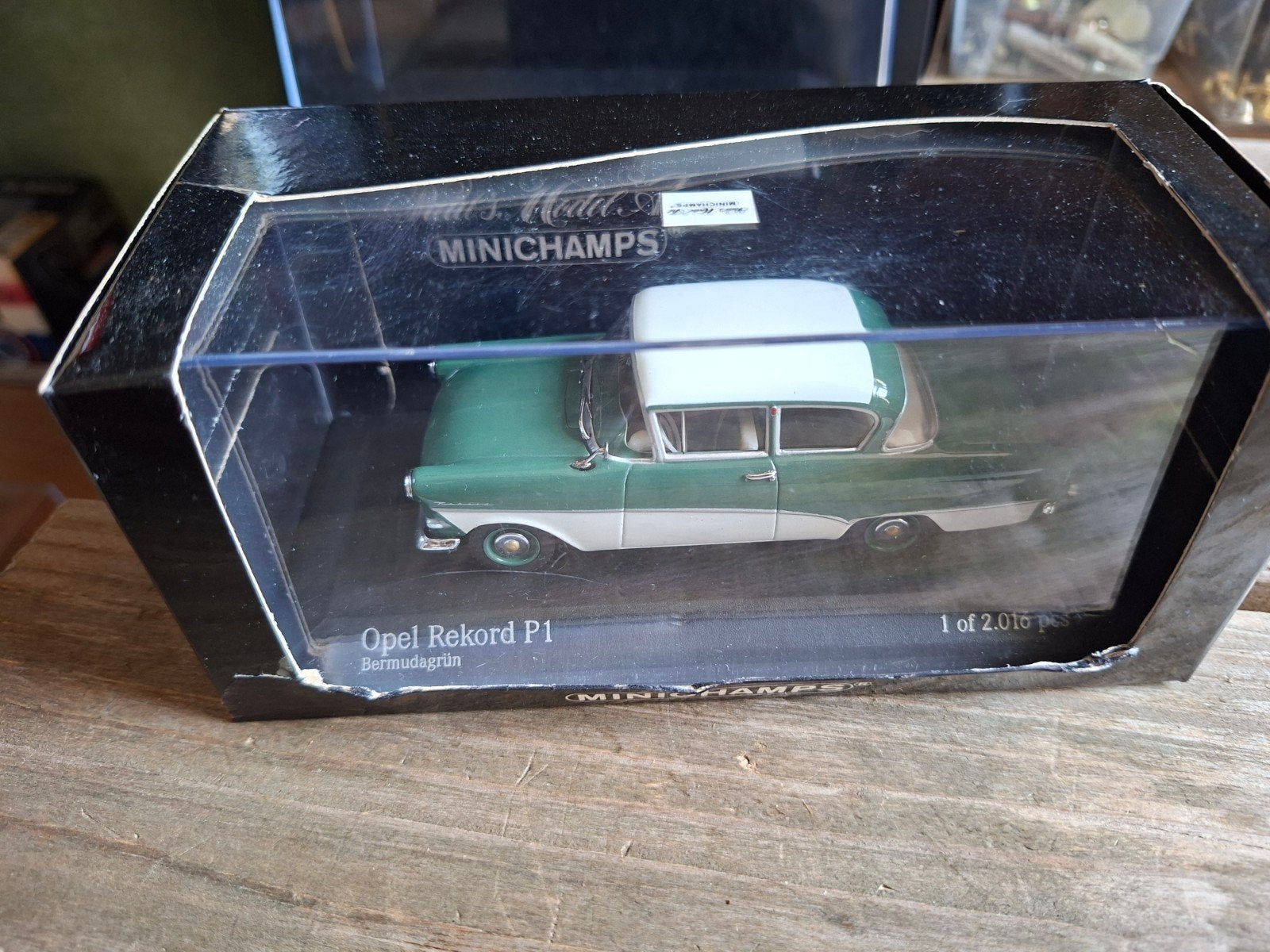Minichamps Opel Rekord P1 Bermudagrun 1:43, Ophalen of Verzenden