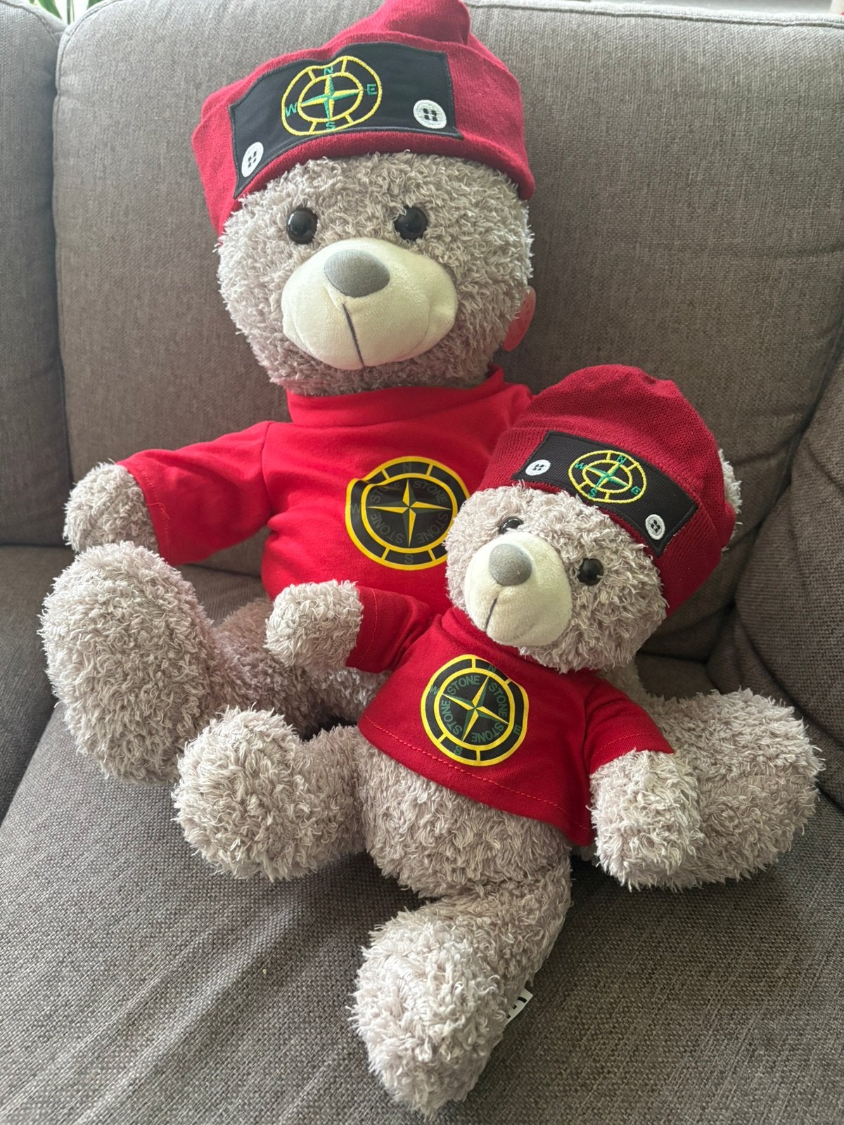 Stone Island Knuffelberen met Muts en Shirt, Overige merken, Overige karakters, Beer, Ophalen of Verzenden