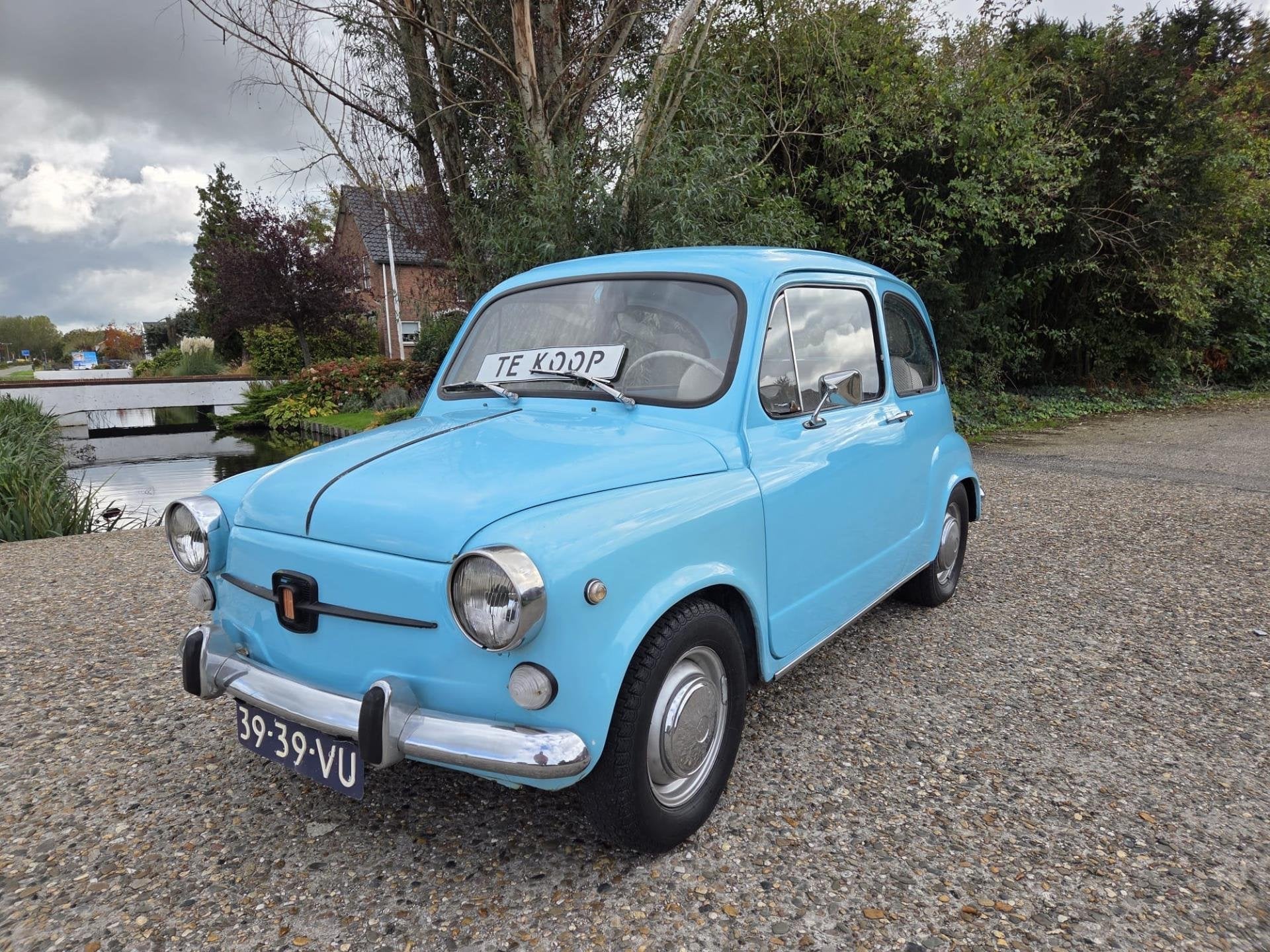 Fiat 600 L oldtimer uit 1973 inruil bespreekbaar, Auto's, Stof, Gebruikt, 4 cilinders, Blauw