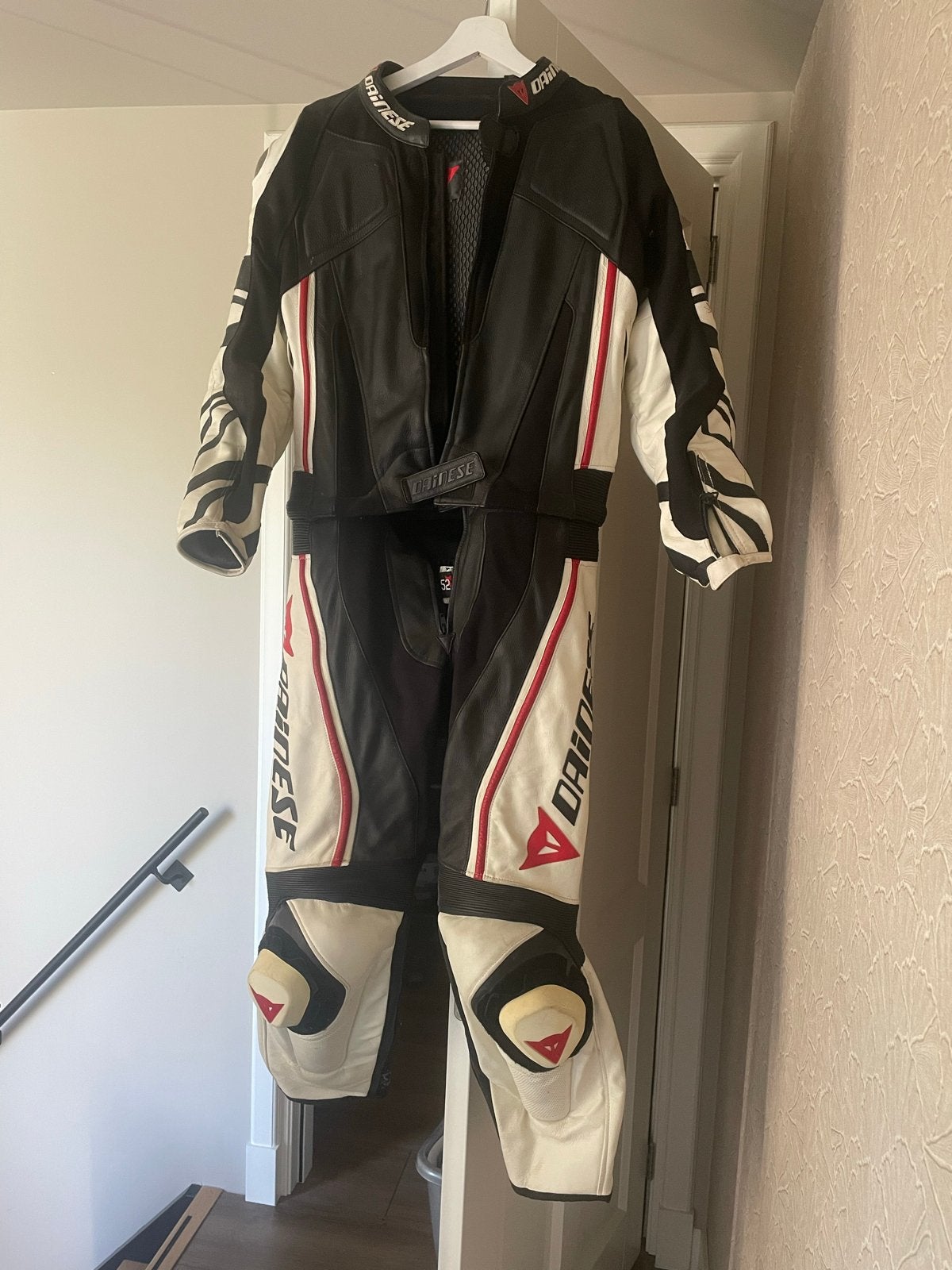 Dainese Motorpak Leer Zwart/Wit Maat 52, Ophalen, Tweedehands, Heren, Combipak