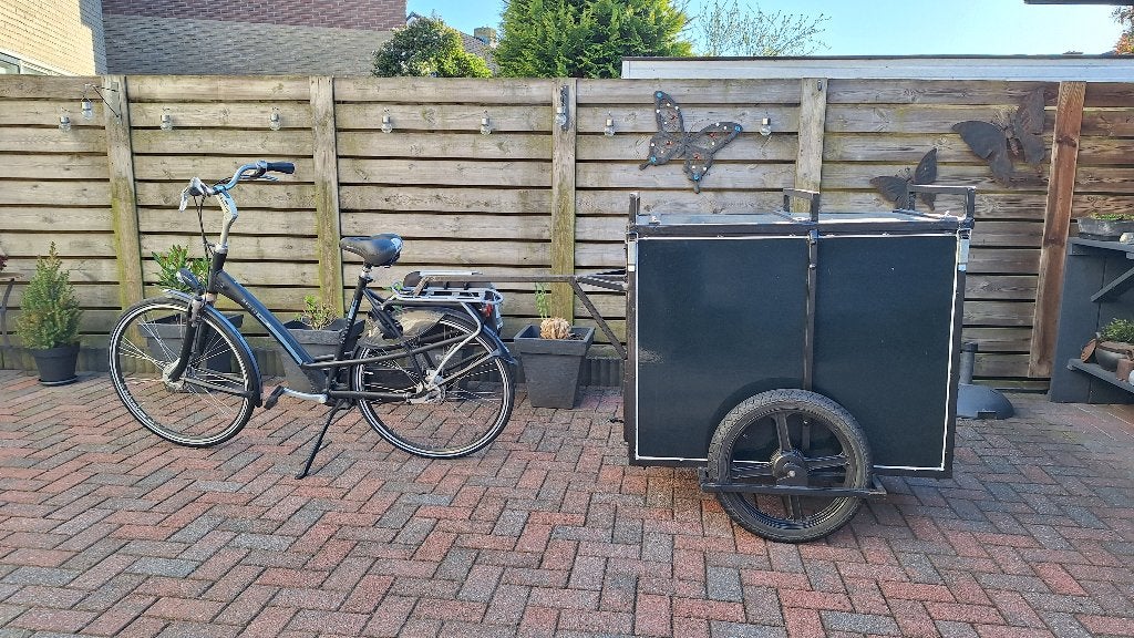 Fietskar Stevige bagagekar/aanhanger voor fiets of scooter, Ophalen, Zo goed als nieuw, 80 kg of meer