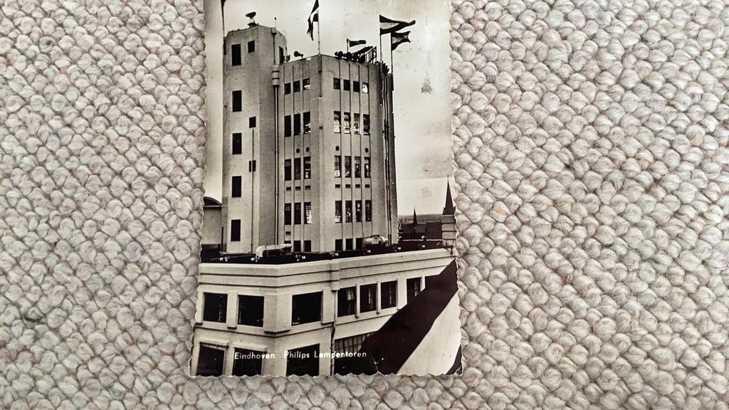 Ansichtkaart Eindhoven Philips Lampentoren 1958. 971, Ophalen of Verzenden, 1940 tot 1960, Gelopen, Noord-Brabant