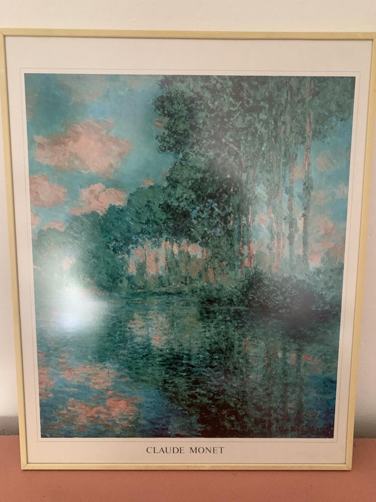 Claude Monet 'Poplars on the Epte' ingelijste kunstprint, Ophalen of Verzenden