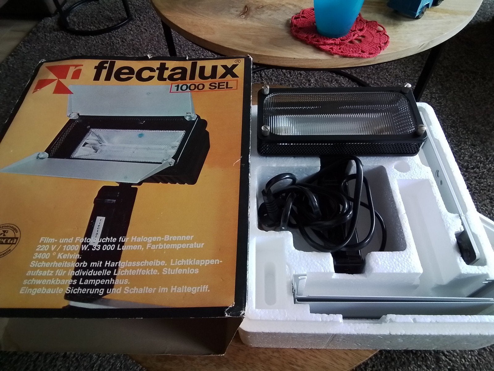 Flectalux 1000 SEL Film- en Fotolamp Halogeen, Overige merken, Belichting, Ophalen of Verzenden, Gebruikt