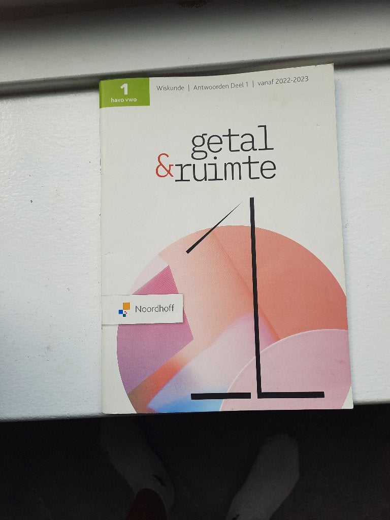 Antwoordenboek Getal en ruimte HAVO/VWO1 DEEL 1, Boeken, Ophalen, Noordhoff, HAVO, Zo goed als nieuw