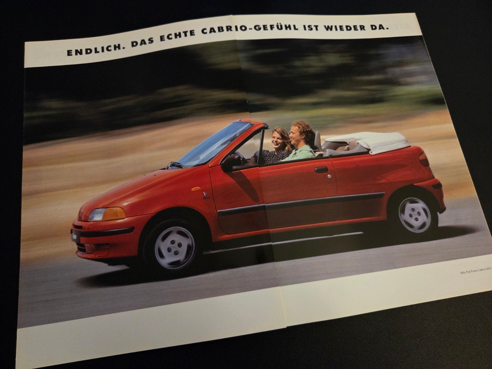 Brochure Fiat Punto Cabrio 1994, Ophalen of Verzenden, Zo goed als nieuw, Overige merken