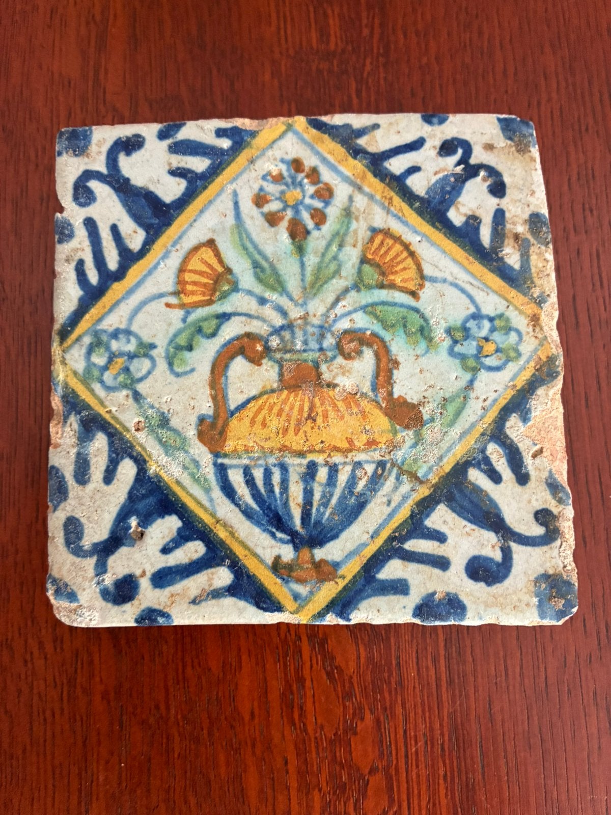 Antieke tegel, Ophalen of Verzenden